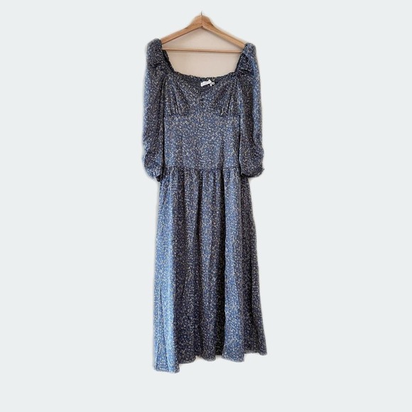 NWOT ASTR Label Dress Floral Blue S - Picture 1 of 3